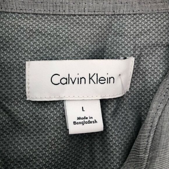 NWT CALVIN KLEIN Dress Shirt Gray Size Large - Picture 5 of 13